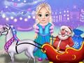 Игра Маленькая Эльза: Чистая рождественская карета онлайн
