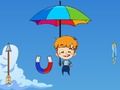 Игра Спуск мальчика на зонтике онлайн