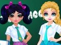 Игра Жасмин и Эльза: Дизайн школьных сумок онлайн