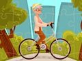 Игра Счастливая езда на велосипеде: Пазл онлайн
