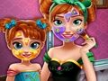 Игра Настоящий макияж ледяной принцессы и мамы онлайн