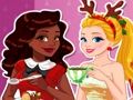 Игра Девочки играют на рождественской вечеринке онлайн