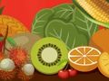 Игра Фрукты и овощи Слово для детей онлайн