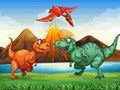 Игра Красочные динозавры Матч 3 онлайн