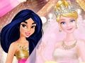 Игра Розовая и золотая свадьба принцессы онлайн