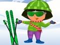 Игра Дора лыжница Одевалка онлайн Игра Дора лыжница Одевалка онлайн