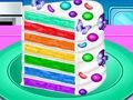 Игра Сделать радужный торт с конфетти онлайн