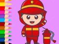 Игра Книжка-раскраска: Пожарный онлайн