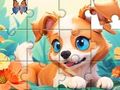 Игра Пазл: Собака и сад онлайн