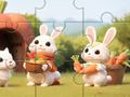 Игра Пазл: Кролики с морковью онлайн