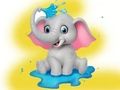Игра Книжка раскраска: Слон, распыляющий воду онлайн