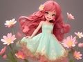 Игра Книжка раскраска: Цветочное платье онлайн