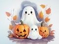 Игра Книжка раскраска: Хэллоуинские призраки онлайн