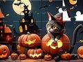 Игра Пазл: Хэллоуинский кот онлайн
