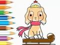 Игра Книжка раскраска: Езда на собачьих упряжках онлайн