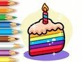 Игра Книжка раскраска: Торт ко дню рождения онлайн