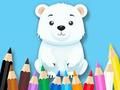 Игра Книжка раскраска: Белый медведь онлайн