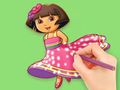 Игра Книжка раскраска: Дора готовит вечеринку онлайн