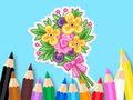 Игра Книжка раскраска: Букет любви онлайн