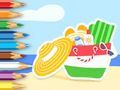 Игра Книжка раскраска: Летнее пляжное снаряжение онлайн