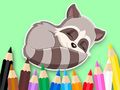 Игра Книжка раскраска: Детёныш енота онлайн