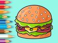 Игра Книжка раскраска: Вкусный гамбургер онлайн