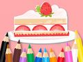 Игра Книжка раскраска: Клубничный торт онлайн