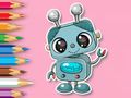 Игра Книжка раскраска: Улыбающийся робот онлайн
