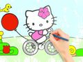 Игра Книжка раскраска: Китти на велосипеде онлайн