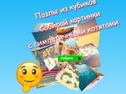 Игра Пазл из кубиков: Собирайте картинки с симпатичными котятами онлайн