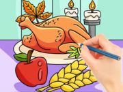 Игра Книжка раскраска: Индейка на День благодарения онлайн