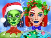 Игра Рождественский макияж Элли онлайн