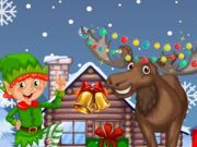 Игра  Фиолетовый рождественский подарок онлайн
