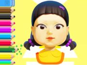 Игра Книжка раскраска: Кукла из Игры в Кальмара онлайн