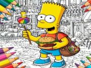 Игра Назад в школу: Книжка-раскраска Симпсоны онлайн Игра Назад в школу: Книжка-раскраска Симпсоны онлайн