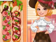 Игра Кухня Рокси: Пицца на французском хлебе онлайн