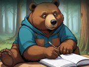 Игра Умный писатель Медведь Спасение онлайн
