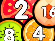 Игра Объединить стреляя шарики 2048 Соединяем Фрукты онлайн