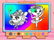 Игра Книжка раскраска: Балерина Капучино онлайн