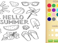 Игра Hello Summer Coloring Book for Kids онлайн