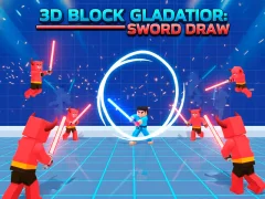 Игра 3D Block Gladiator: Sword Draw онлайн