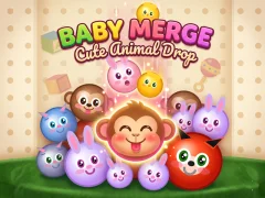 Игра Baby Merge Cute animal drop онлайн