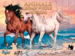 Игра Animals Jigsaw Puzzle Horses онлайн