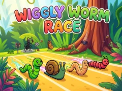 Игра Wiggly Worm Race онлайн