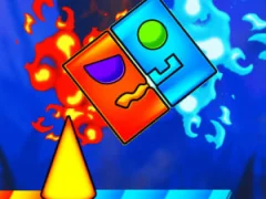 Игра Fire And Water Geometry Dash онлайн