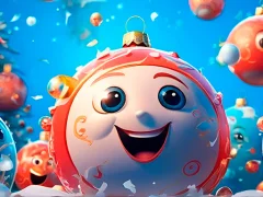 Игра New Years Balls 2048 in 3D онлайн