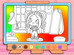 Игра Coloring Book: Avatar Girl Dress Up Shopping онлайн
