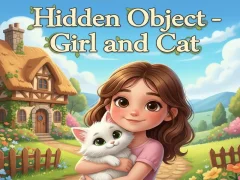 Игра Hidden Object - Girl and Cat онлайн
