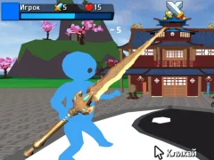 Игра Obby Stickman On Swords онлайн