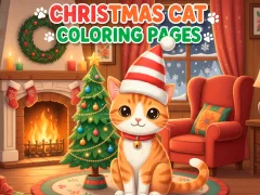 Игра Christmas Cat Coloring Pages онлайн